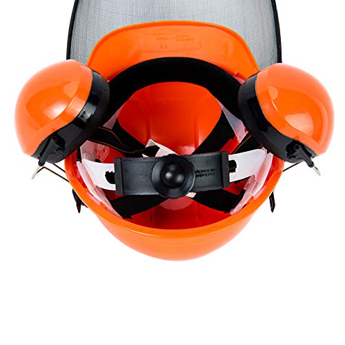 TODOCOPE Chainsaw Safety Helmet with Face Shield and Ear Muffs,Chainsaw Helmet,Safety Helmet,Mesh Face Shield