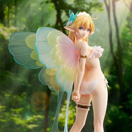 Suo Teng 29cm Fairy Queen Elaine Elf Butterfly Fairy Girl Standing Posture Anime PVC Action Figure Toy Game Statue Adult Collection Doll