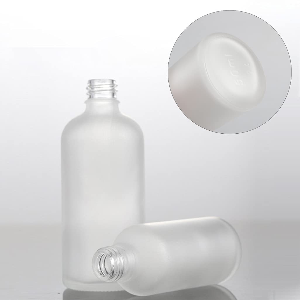 4 Bottiglie Contagocce In Vetro Nero Opaco 100 Ml Con Pipette E Imbuto - Per Oli Essenziali - 3