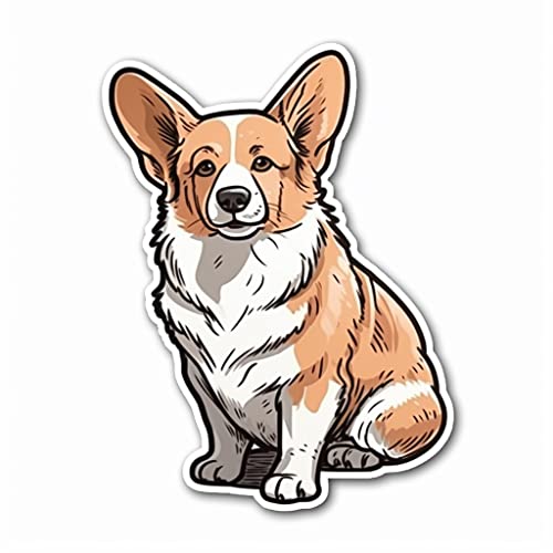 Image of Yoonek Graphics Welsh Corgi Welsh Corgi Dog Vinyl Decal Sticker for Car, Laptop, Tumbler, More. #009937-6