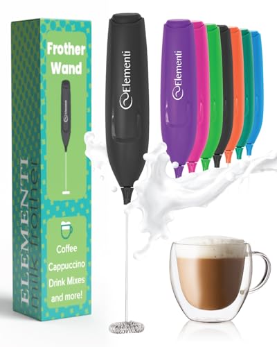 Elementi Powerful Frother Wand – Lightweight Milk Frother & Drink Mixer Handheld