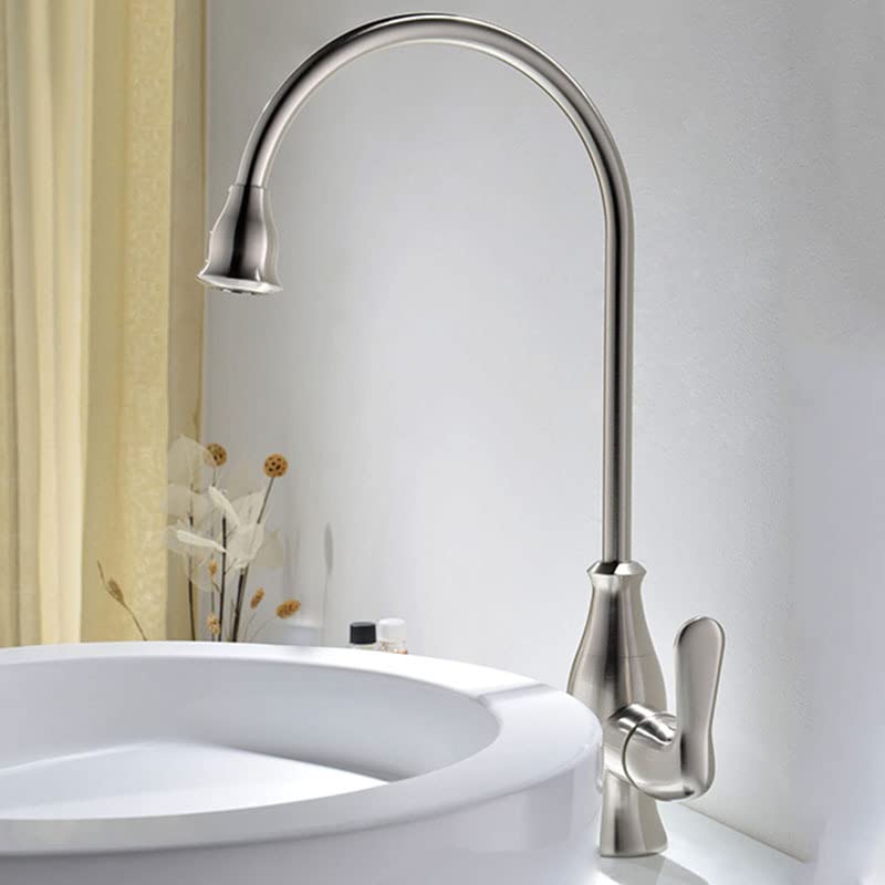 Robinet de cuisine de style européen mitigeur eau chaude froide laiton doré