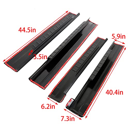 Ecotric Rocker Panel Guard Trail Armor Compatible With 1999-2006 Chevy Silverado Gmc Sierra 1500 & 1999-2004 Sierra Silverado 2500 & 2001-2006 Silverado Sierra 2500 Hd / 3500 Crew Cab #TOP1