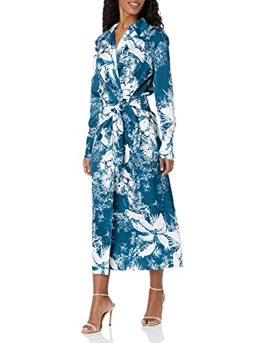 GUESS Women's Dorothee Dress, Country Garden Teal Print, Large at