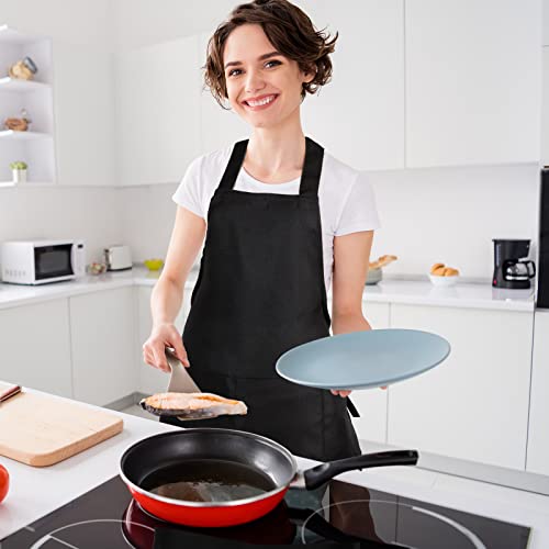 Jagely 36 Pcs Plain Bib Aprons With 2 Pockets Unisex Women Men Apron Washable For Kitchen Cooking Painting Crafting Bbq(Black) #TOP4