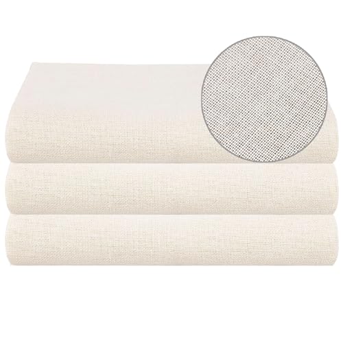 3 Stück Passiertuch, 50x50 cm Käsetuch Feingewebt, Passiertuch Wiederverwendbar, Ungebleichte Reine Baumwolle Seihtuch für Hausgemachten Käse Nussmilch Beeren Obstsaft und Gemüsesaft Abseihen