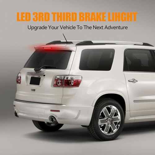 Image of Third 3rd Brake Light LED for 2009-2017 Chevy Traverse, High Mount Rear Brake Lights Assembly for 2009-2012 GMC Acadia, Waterproof Center Cab Lamp Stop Light