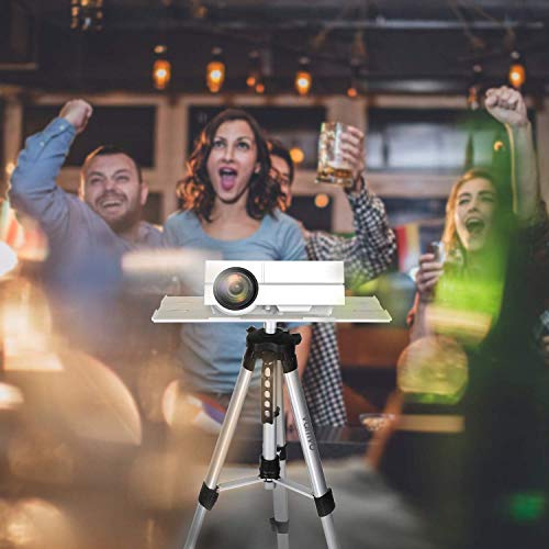 Vamvo Aluminum Universal Projector Tripod Stand, Adjustable Laptop Stand, Multi-Function Stand, DJ Equipment Holder Mount, Adjustable Height 16'' to 45'' with Tray, Suitable for Home Theater or Stage