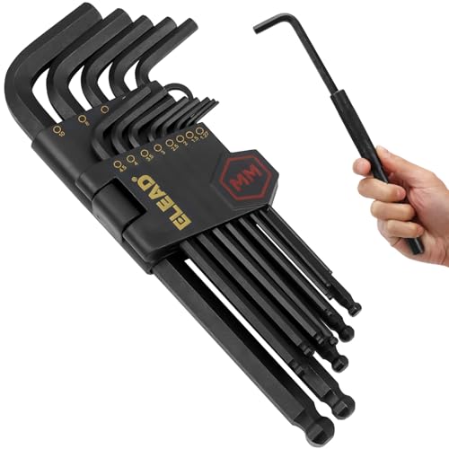 ELEAD 15-Piece Metric Hex Key Allen Wrench Set with Extension Bar