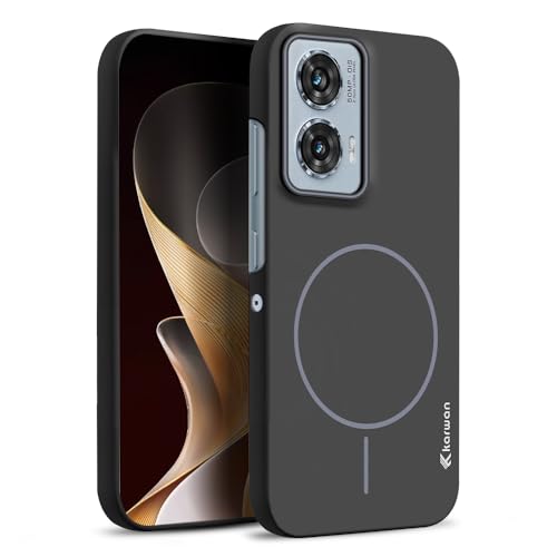 Image of KARWAN️Magnetic Ultra Slim-Fit Back Case Cover for Motorola Moto Edge 50 Fusion |Hard PC Case Cover| Ultra-Thin & Light Weight with Case for Motorola Moto Edge 50 Fusion(6.7 inch)(Black)