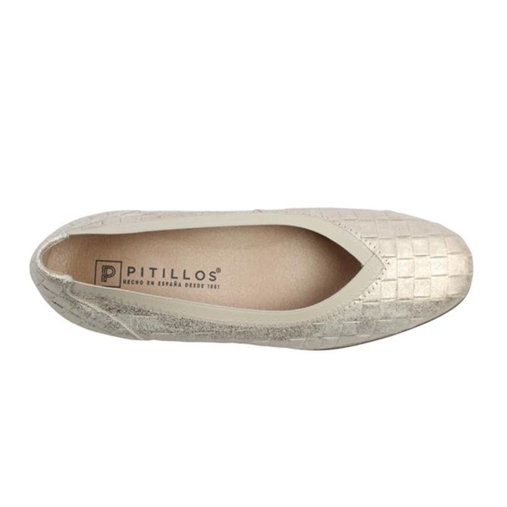 Pitillos - Bailarinas con cuña,Suela de Goma,mocasín,Mercedita,con elástico en el Borde,de Piel para: Mujer