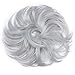 SEGO Moño Postizo GRUESO Coleta Postiza [Gris Plateado] Coletero Pelo Mujer Extensiones...