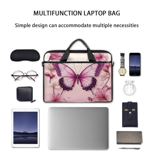 Bolso para laptop Butterfly Flower Lily 15 pulgadas miniatura 7