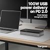 Targus USB-C Universal Quad 4K (QV4K) Docking Station with 100W Power Delivery, Black (DOCK570USZ)