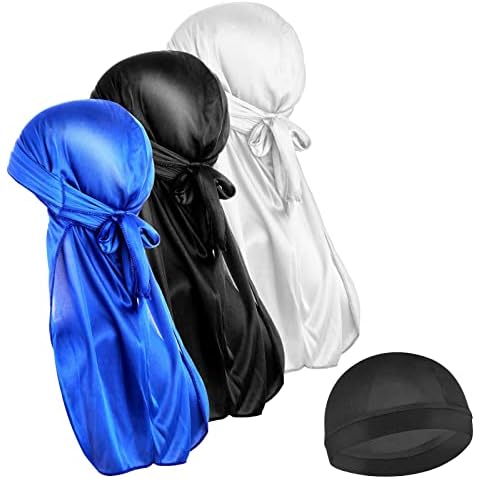Sibba 4PCS Silky Durag Set for Hair Cover