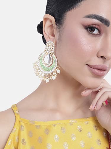 Image of Peora Traditional Indian Ethnic Earrings Jewellery Set Gift for Women Girls