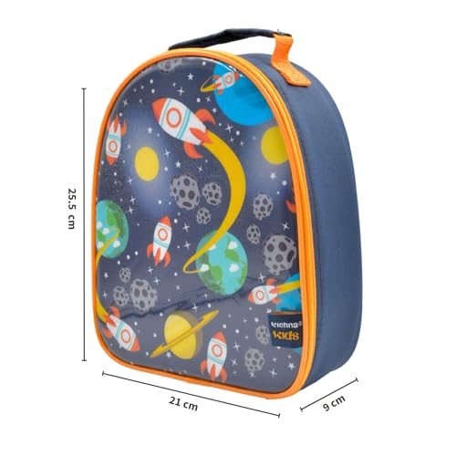 Kichna 94283 Insulated Kid's Portable Bag with Handle and Zip for School Lunch, Snacks and Picnics space, Polyester, 1.5 liters - Image 4