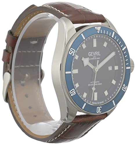 Gevril 48601.2 Men's Yorkville Swiss Automatic Watch, Genuine Leather Strap with Tang Buckle3