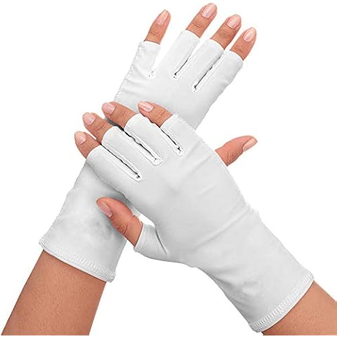 1pair Nails Uv Shield Glove Anti Uv Glove Sunblock Protection Shield Driving Gloves,UV Shield Glove Gel Manicures UV Fingerless Gloves Protect Hands Glove Anti Manicures Nail Art Dryer Cover