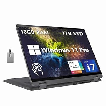 Lenovo Notebook IdeaPad Flex 5 40.6 cm 2 em 1 2,5K IPS Touchscreen, Intel Core i7-1255U, 16 GB de RAM, SSD de 1 TB, teclado retroiluminado, leitor de impressão digital, Win 11 Pro, cinza tempestade,