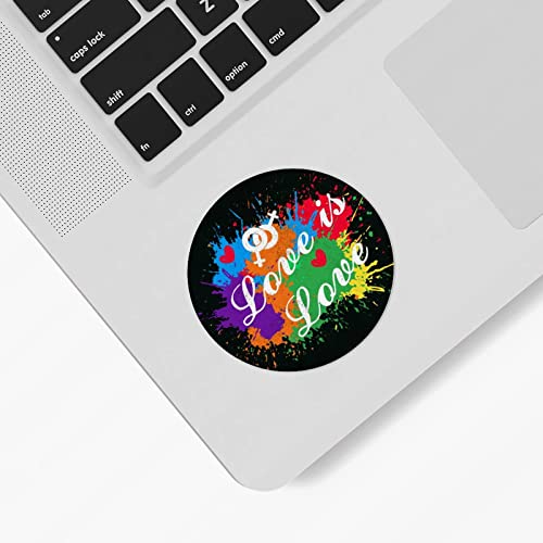 Love is Love Stickers Pride LGBTQ Lesbian Gay Adesivi LGBT 1,5 pollici Rainbow Adesivi per bottiglie d'acqua Laptop Buste Sigilli per feste di San Valentino, 100 pezzi