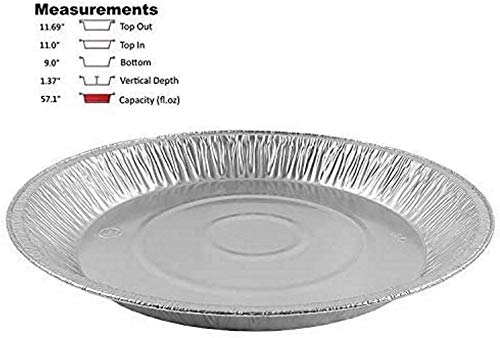 Pactogo 12" Aluminum Foil Pie Pan Extra-Deep Disposable Tin Plates (Pack Of 25) #TOP1