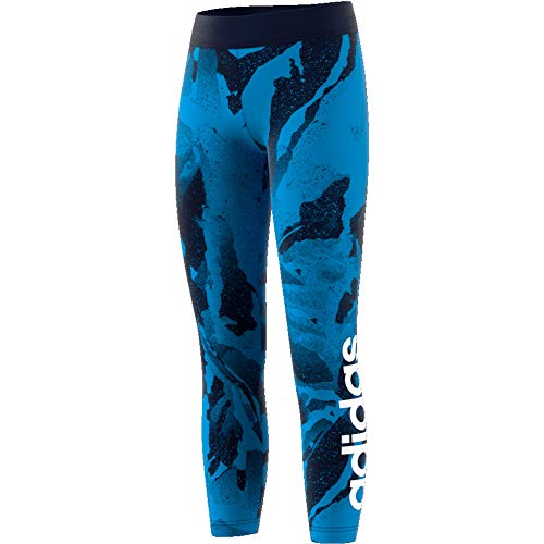 adidas Essentials AOP Tights (1/1), Niñas, Lucky Blue/Legend Ink/White, 14-15A