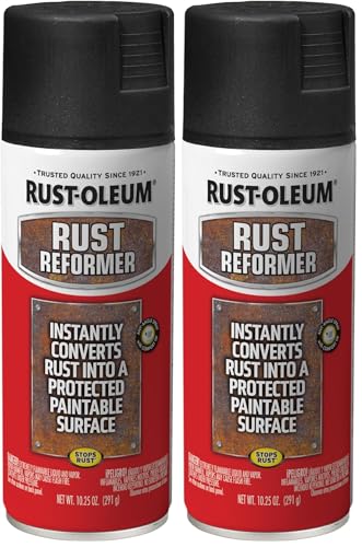 Rust-Oleum 248658 Rust Reformer Spray, 10.25 oz, Black (Pack of 2)