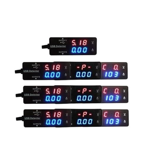 USBテスター DC 3.2-30V 電圧計 電流計 電源バッテリー容量インジケーター アンペアメーター LED USB充電器 10個