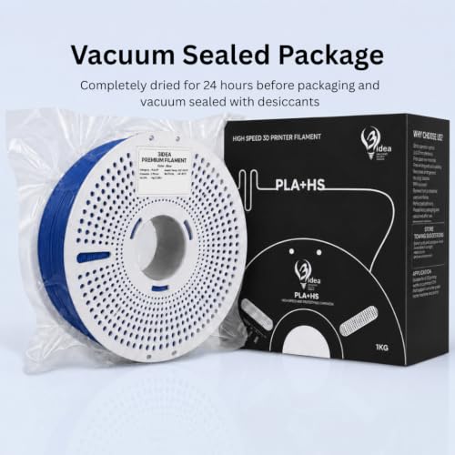 Image of 3IDEA PLA-CF 3D Printer Blue Filament 1.75mm, Carbon Fiber Reinforced PLA Filament, Blue, Reusable Spool, 1kg Roll, Dimensional Accuracy ±0.02mm, Compatible with Most FDM 3D Printers