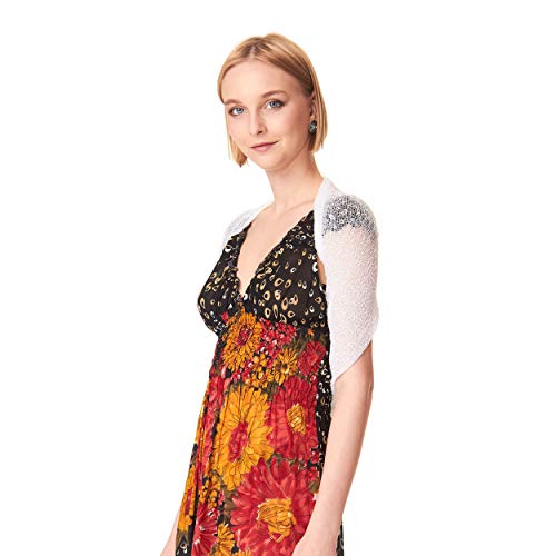 Maxi châle en filet blanc aux bords ondulés doux et léger - 5