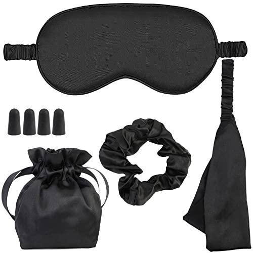 MWOOT Mascherina per Dormire Seta, Maschera Occhi