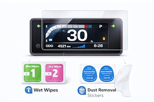 Image of VIYAN Digital Meter Screen Protector Compatible With Honda Activa 125 DLX (2025) | Tempered Glass | HD Clear | Scratch Resistant | Easy Install | 9H Hardness | Bubble Free | [ Pack Of 1]