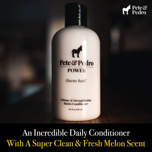 Pete & Pedro Power - Volume & Strengthening Biotin Daily Conditioner For Men With Fine Or Thinning Hair | All Hair Types, Helps Make Hair Fuller, Thicker, & Healthier | As Seen On Shark Tank, 8.5 Oz. #TOP2