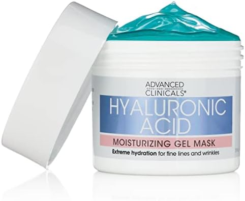 Advanced Clinicals Hyaluronic Acid Gel Facial Mask w/ Collagen, Chamomile & Aloe Vera, 5 oz