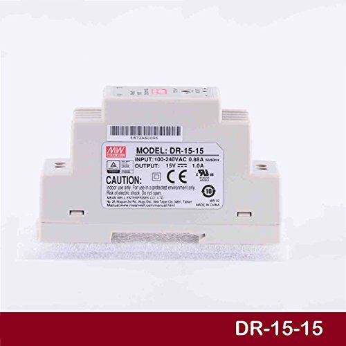 Mean Well - Alimentatore su guida Din, 15 W 15 V 1...