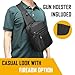 FLWVOG Concealed Carry Crossbody Bag for Men, Ccw Sling Bag EDC Carry Bag Shoulder Chest Pack Gun Bags for Handguns. (Black)