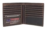 Swiss Marshall RFID Blocking Men's Slim Bifold Hipster Credit Card Premium Lambskin Leather European Wallet (Cazoro Brown)