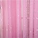 pureaqu Kids Bedroom Curtains with Twinkle Star Print Curtains Rod Pocket Voile Sheer Curtain Panel Draperies Perfect for Nursery Girls Room French Doors 1 Panel Pink W39 x H63 Inches