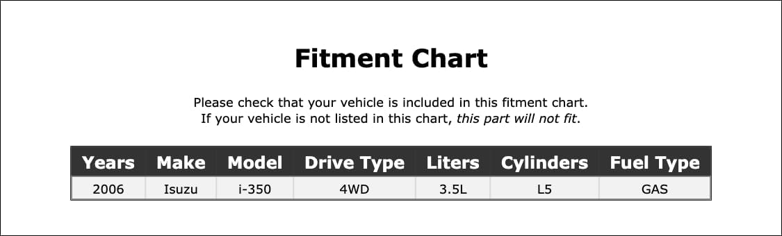 Front Axle Housing Cover Gasket Compatible With Isuzu i-350 3.5L L5 4WD GAS 2006 P-5266056