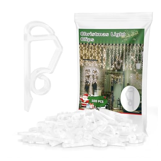 MEILIDY Christmas Light Clips, White Holiday Light Clips Weatherproof Outdoor Gutter Hooks Gutter Light Clips String Lights Hooks for Halloween Christmas Lights Decorations - 100 Pcs