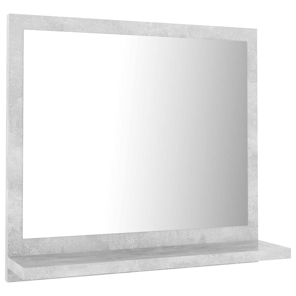 Vidaxl (Concrete ) Bathroom Mirror Toilet Mirror Washroom Wall Mirror Engineered Wood Grey