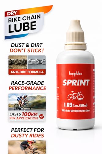 Image of SPRINT Slick Anti-Dirt Bicycle Chain Lube - Slick Race-Grade Performance | 100 km Long-Lasting | Anti-Dirt Formula for Dusty Conditions | Road & MTB Riding | Dry Weather Cycling | 50 ml (1)