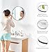 Sweetcrispy 20in Round Bathroom Mirrors for Wall, Bathroom Mirrors for Over Sink, Wall Decor for Bathroom, Entryway, Bedroom, Vanity, Classical Black