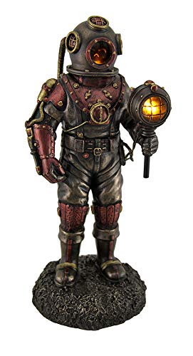 Estatua Steampunk Esqueleto Buceador 10.5 pulg Veronese