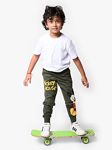 Image of Nap Chief Kids Cotton Disney Mickey & Friends Joggers for Boys & Girls, Cotton Track Pant Trousers for Kids Casual Wear