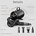 High Velocity Professional Pet Grooming Dryer with Adjustable Speed and Temperature, Dog Blow Dryer with 4 Nozzles, Pet Hair Dryer with Bonus Dog Bath Brush & Shampoo Brush, Black