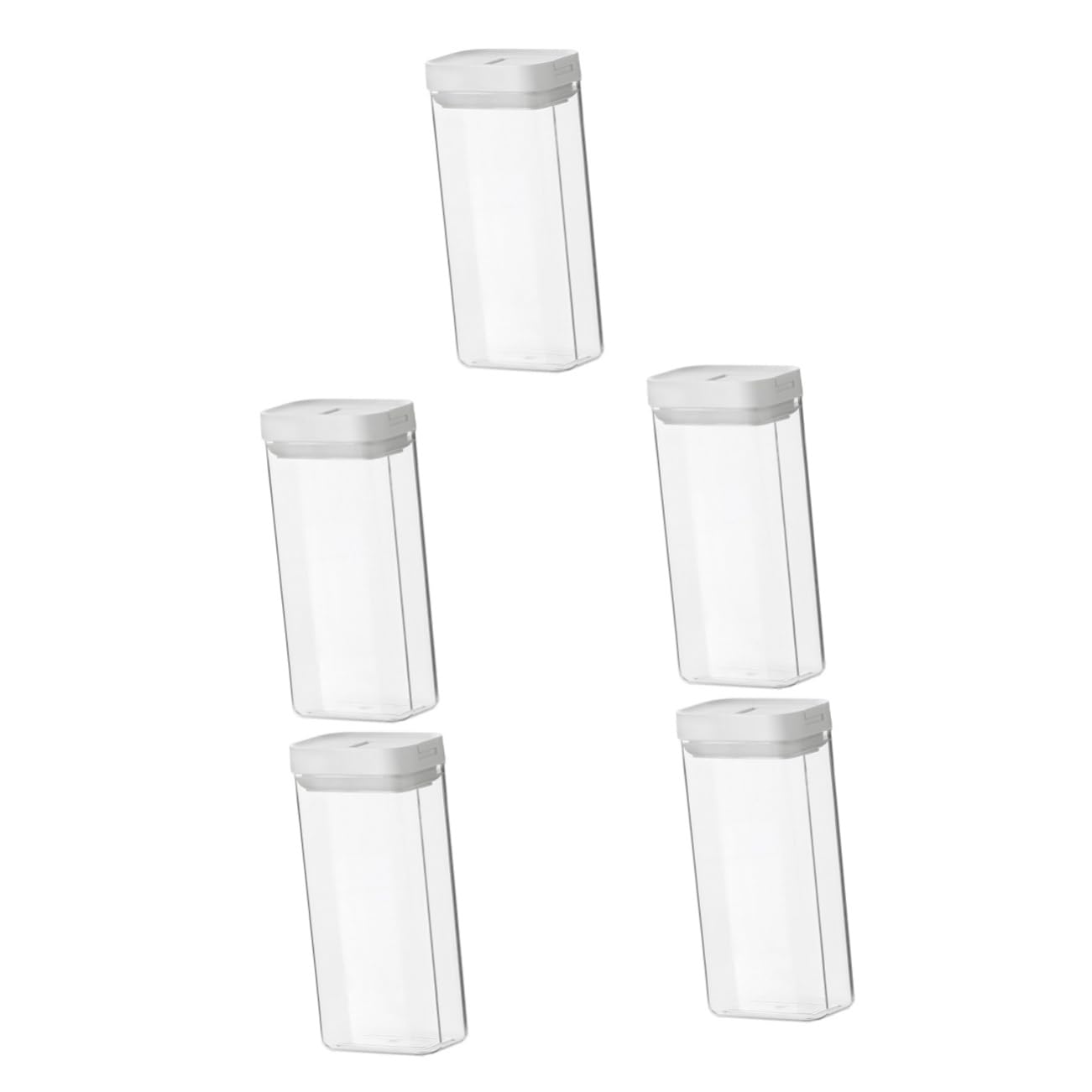 Cabilock 5piezas Contenedor De Pasta Reutilizable Para Almacenamiento De Espaguetis y Organizador De Despensa Para Alimentos Secos y Snacks Hermético y Práctico Para Cocina