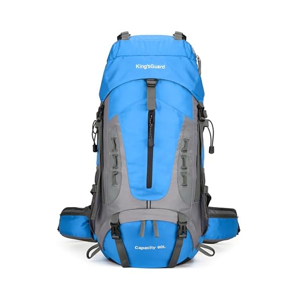 KingsGuard-60L-Hiking-Backpack-Lightweight-Camping-Backpack-with-Rain-Cover-Large-Waterproof-Packable-Outdoor-Trekking-Travel-Backpack-for-Men-Women-Blue King'sGuard 60L Hiking Backpack Lightweight Camping Backpack with Rain Cover Large Waterproof Packable Outdoor Trekking Travel Backpack for Men Women (Blue)