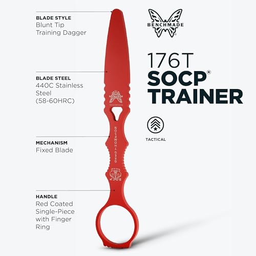 Benchmade - SOCP 176T Tactical Training Dagger with Red 400C Handle (176T)